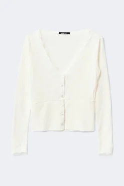 Gina Tricot ace detai button top Hvit