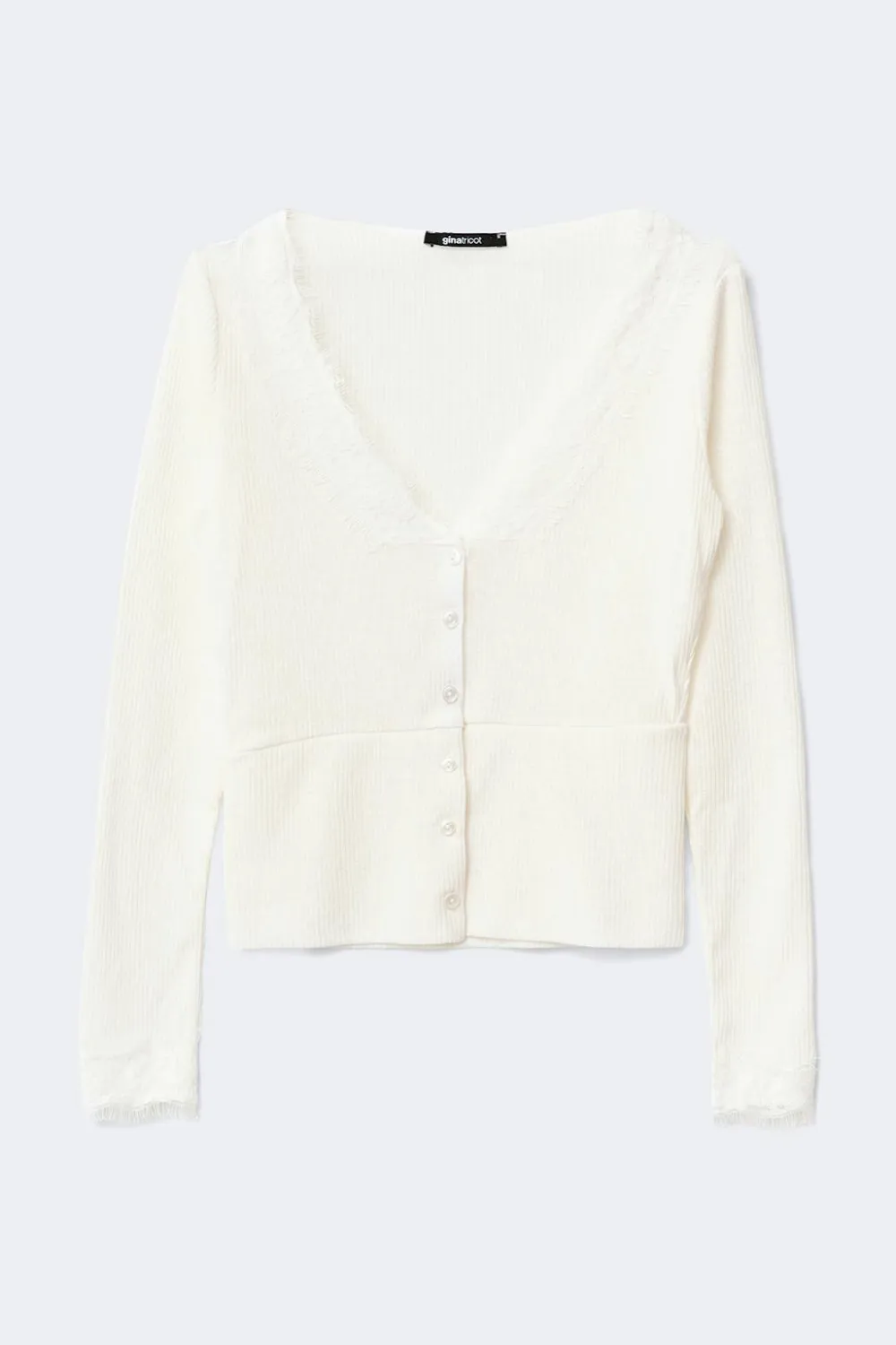 Gina Tricot ace detai button top Hvit