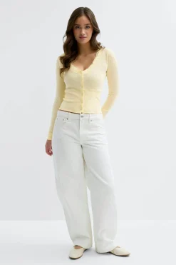 Gina Tricot ace detai button top Gul Best