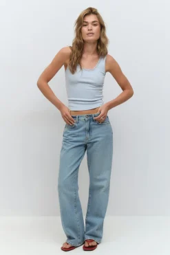 Gina Tricot ace detai tank Blå Outlet