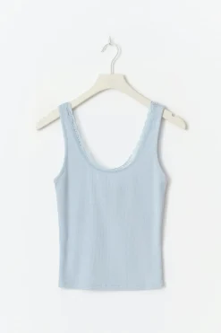 Gina Tricot ace detai tank Blå Outlet
