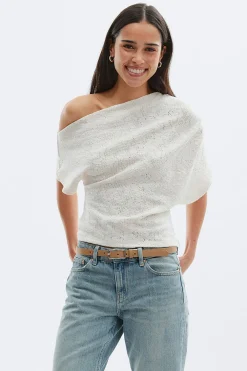 Gina Tricot ace dropped houder top Hvit Hot