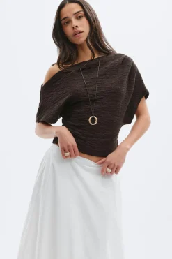 Gina Tricot ace dropped houder top Brun Online
