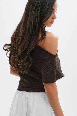 Gina Tricot ace dropped houder top Brun Online