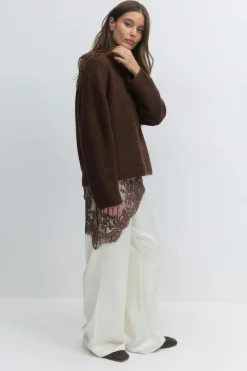 Gina Tricot Lace hip scarf Brun Discount