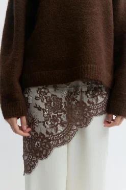 Gina Tricot Lace hip scarf Brun Discount
