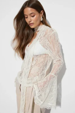 Gina Tricot ace ong eeve top Hvit Online