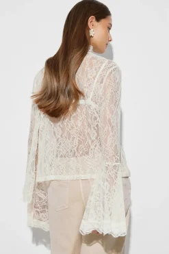 Gina Tricot ace ong eeve top Hvit Online