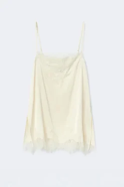 Gina Tricot Lace singlet Hvit Outlet