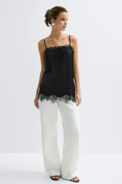 Gina Tricot Lace singlet Svart Online