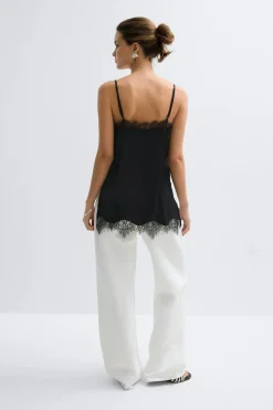 Gina Tricot Lace singlet Svart Online