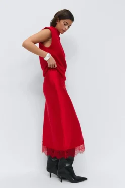 Gina Tricot ace kirt Rød Clearance