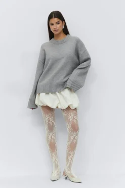 Gina Tricot Lace tights Hvit Sale