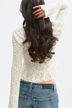 Gina Tricot ace v-neck top Hvit Sale