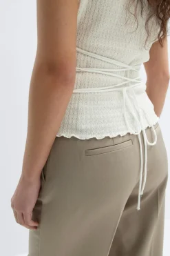 Gina Tricot acing back top Hvit Best