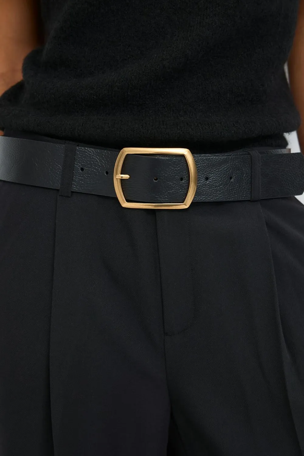 Gina Tricot Large buckle belt Svart
