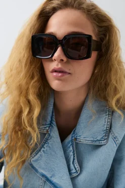 Gina Tricot large square sunglasses Brun Online