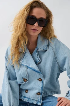 Gina Tricot large square sunglasses Brun Online