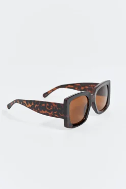 Gina Tricot large square sunglasses Brun Online