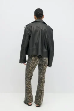Gina Tricot Leopard bootcut jeans Brun Best