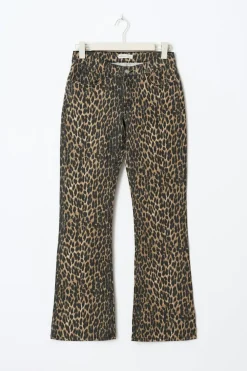 Gina Tricot Leopard bootcut jeans Brun Best