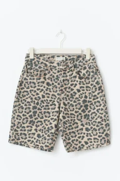 Gina Tricot Leopard denim jorts Beige Hot