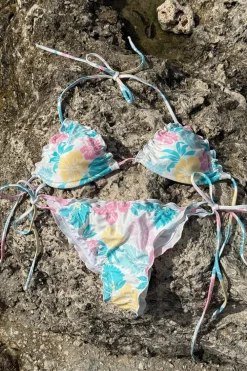 Gina Tricot 14+ exi ruched bikini botto Blå Discount