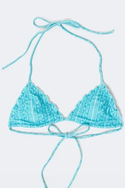 Gina Tricot 14+ exi triange bikini top Blå Best