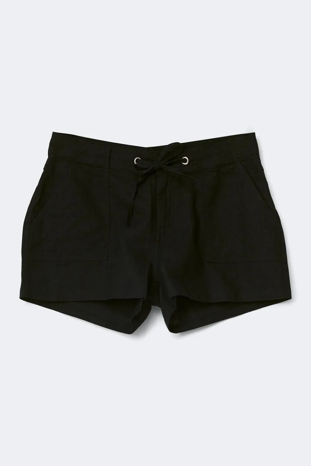 Gina Tricot Linen blend mini cargo shorts Svart New