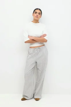 Gina Tricot inen bend trouer Grå Outlet
