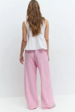Gina Tricot inen bend trouer Rosa Clearance