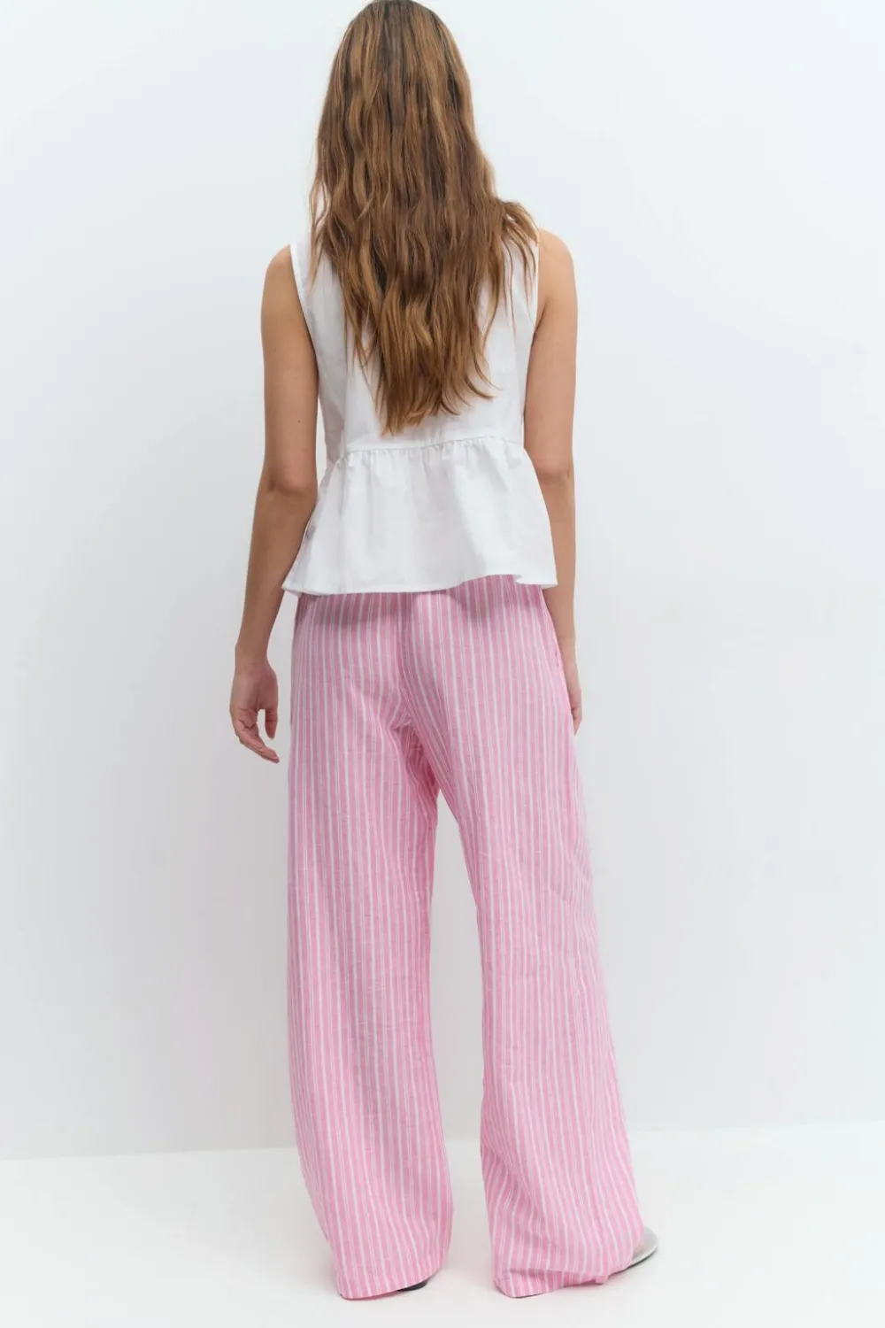 Gina Tricot inen bend trouer Rosa Clearance