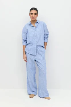 Gina Tricot inen bend trouer Blå Discount