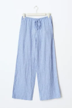 Gina Tricot inen bend trouer Blå Discount