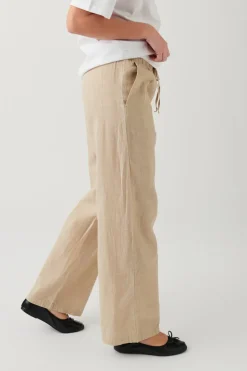 Gina Tricot inen bend trouer Hvit
