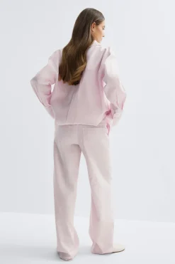 Gina Tricot Linen blend trousers Rosa New