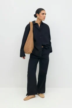 Gina Tricot inen bend trouer Svart Best