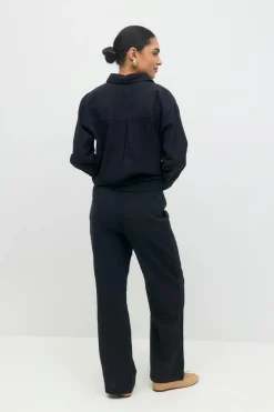 Gina Tricot inen bend trouer Svart Best