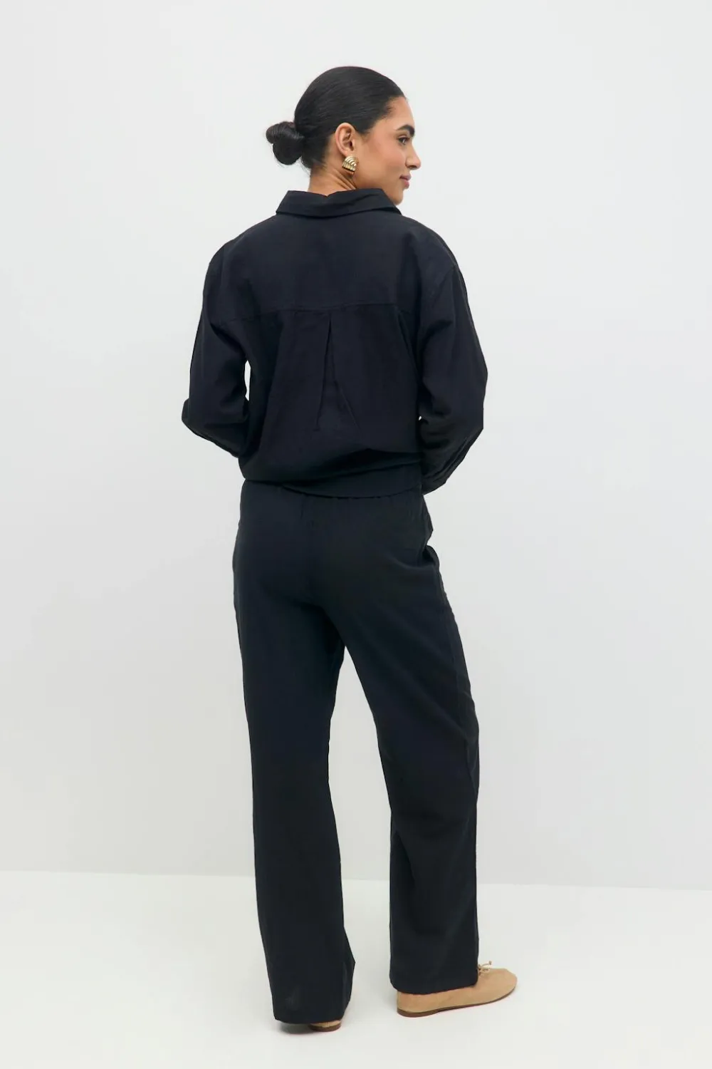 Gina Tricot inen bend trouer Svart Best