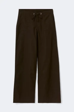 Gina Tricot Linen blend trousers Brun Hot