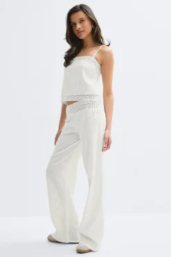 Gina Tricot 14+ inen bend trouer Hvit Discount