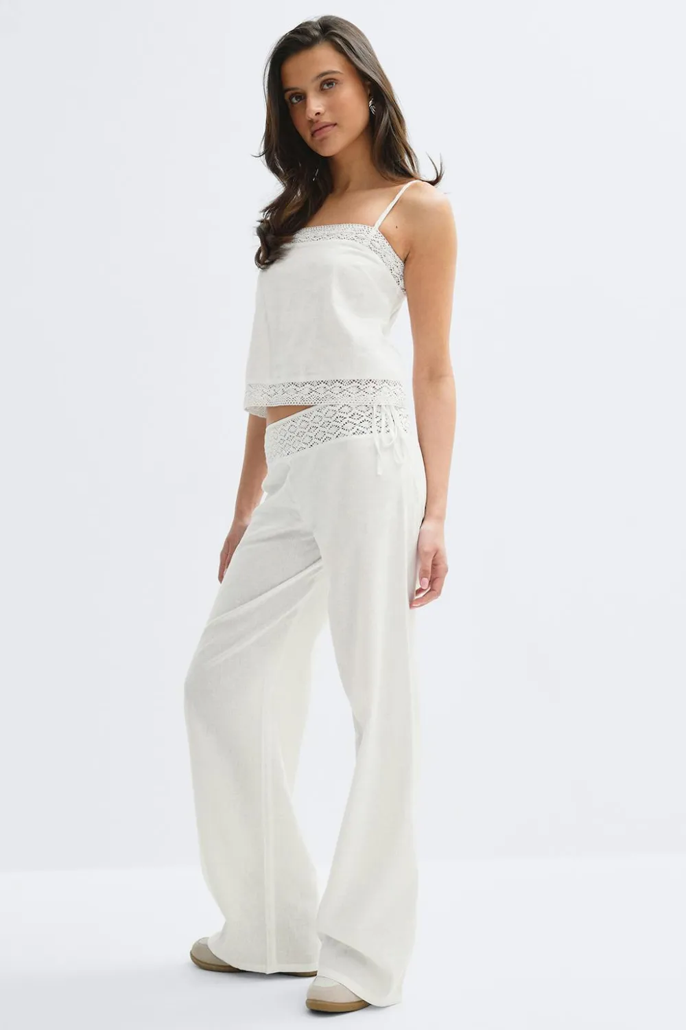Gina Tricot 14+ inen bend trouer Hvit Discount