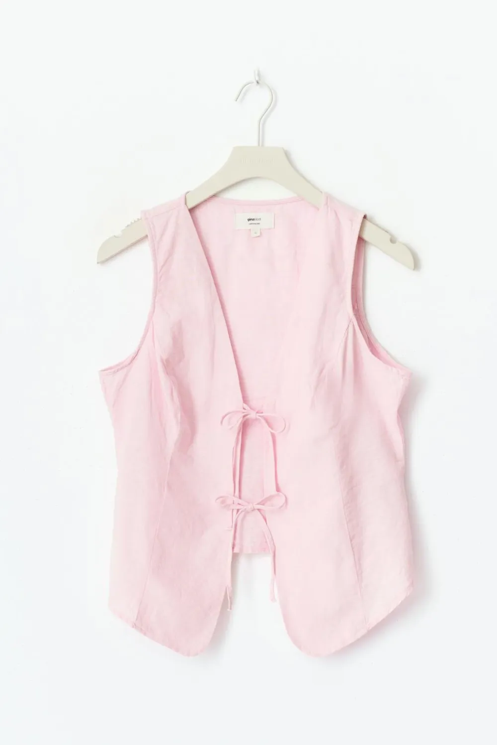 Gina Tricot Linen blend vest Rosa Hot
