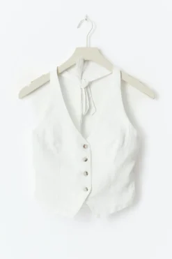 Gina Tricot inen haterneck vet Hvit New