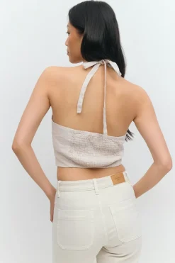 Gina Tricot inen haterneck vet Beige Best