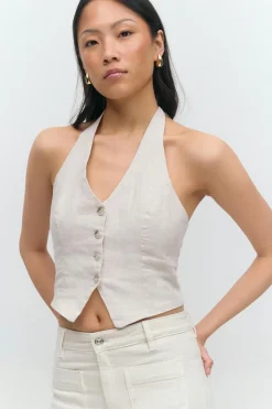 Gina Tricot inen haterneck vet Beige Best