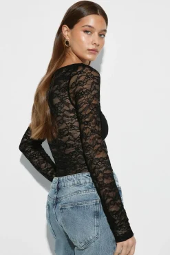 Gina Tricot ong eeve body Svart Outlet