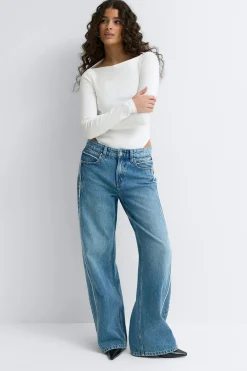 Gina Tricot ong eeve body Hvit Clearance