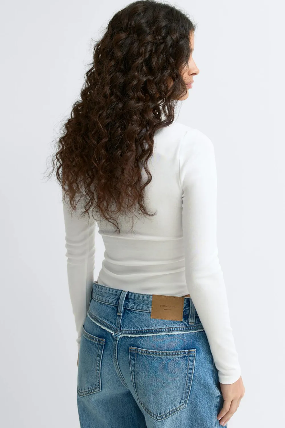 Gina Tricot ong eeve body Hvit Clearance