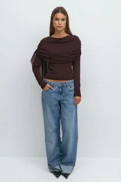Gina Tricot ong eeve haw top Lilla Hot